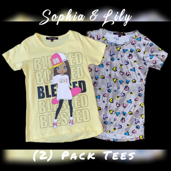 Sophia & Lily Other - SOPHIA & LILY (2) Pack Tees - Size 10/12